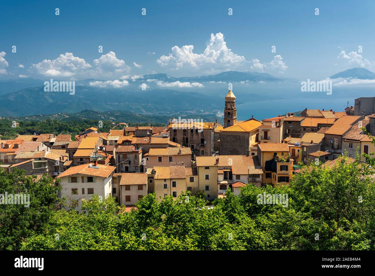 San Giovanni a Piro, old town in Salerno province, Campania, Southern Italy, at summer Stock Photo