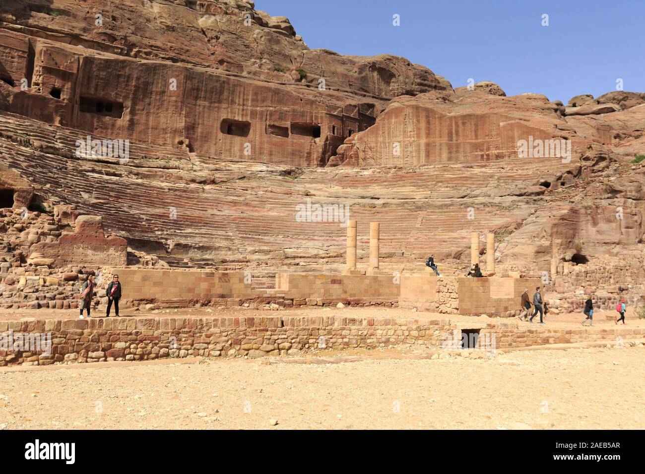 Theater of Petra Stock Photo
