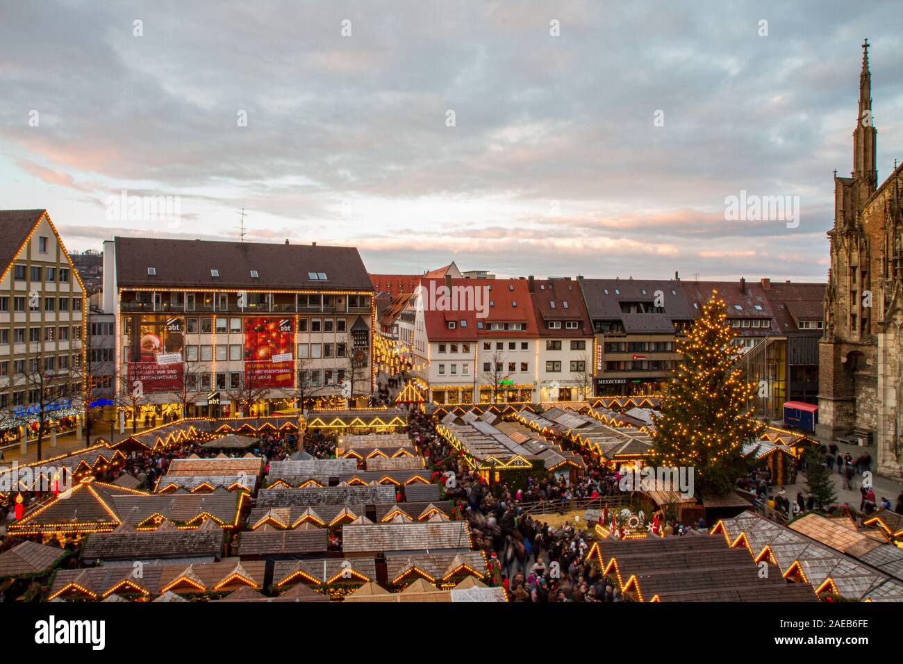 Christmas Market, Ulm Stock Photo Alamy