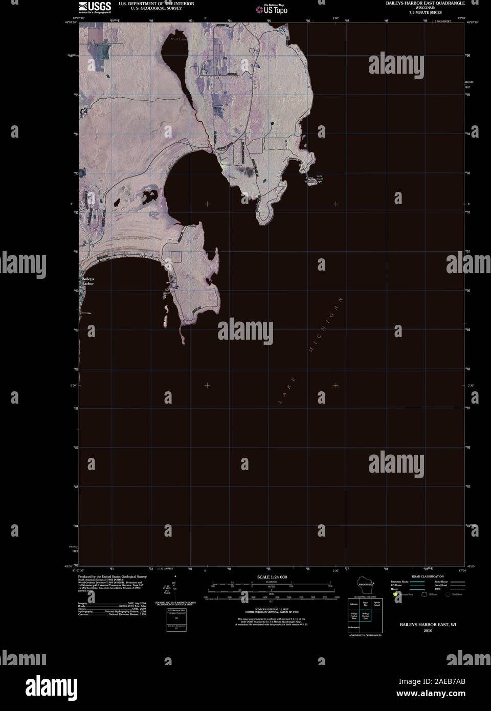 Map of baileys harbor hires stock photography and images Alamy