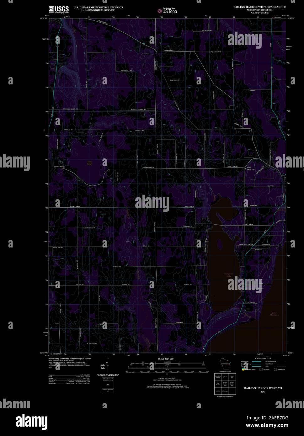 Map of baileys harbor hires stock photography and images Alamy