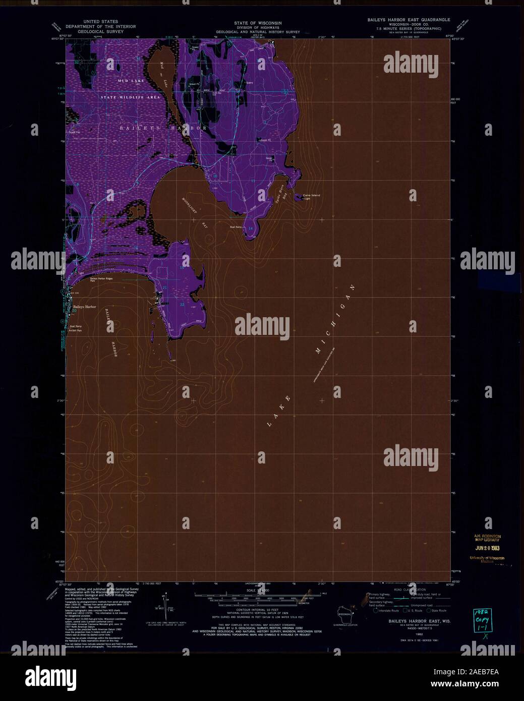 Map of baileys harbor hires stock photography and images Alamy