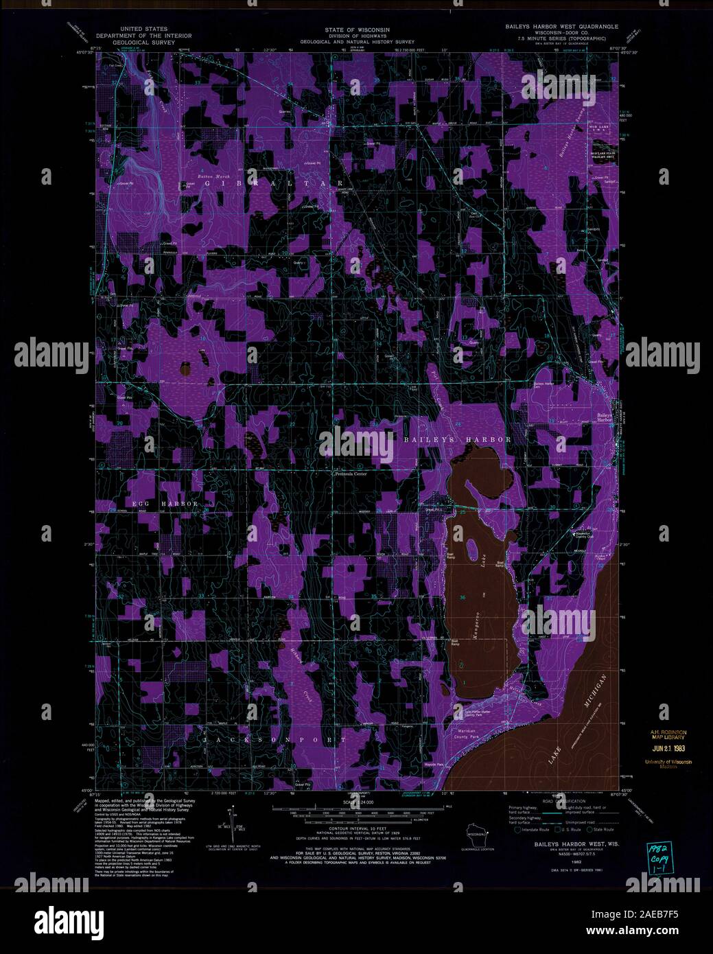 Map Of Baileys Harbor High Resolution Stock Photography and Images Alamy