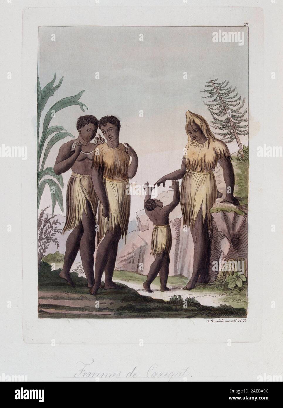 Femmes de Cazegut en Senegambie - in 'Le costume ancien et moderne' par Ferrario, ed Milan, 1819-20 ©/ Stock Photo