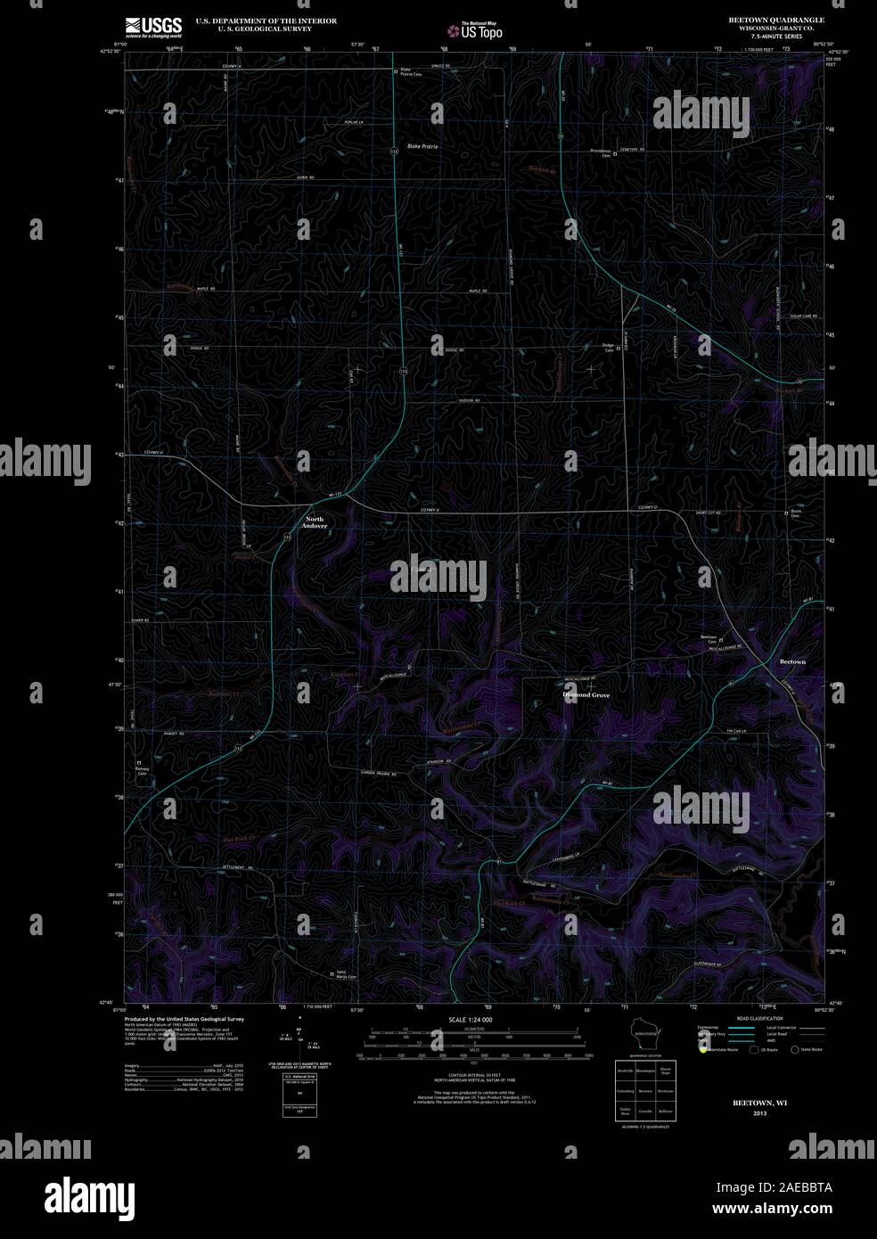 Map of beetown hires stock photography and images Alamy