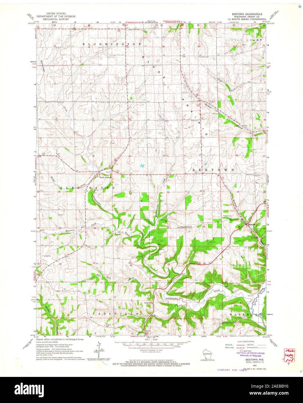 Map of beetown hi-res stock photography and images - Alamy