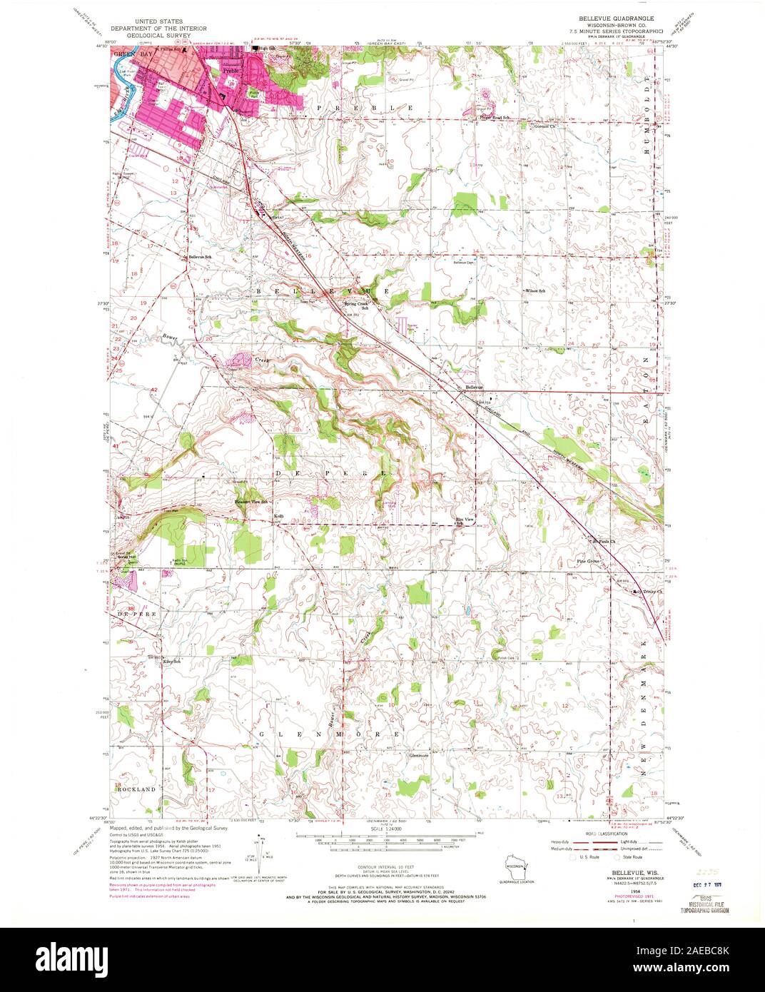 Map of bellevue Cut Out Stock Images &amp; Pictures - Alamy