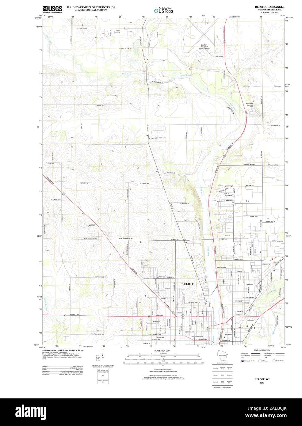 Map of beloit hires stock photography and images Alamy