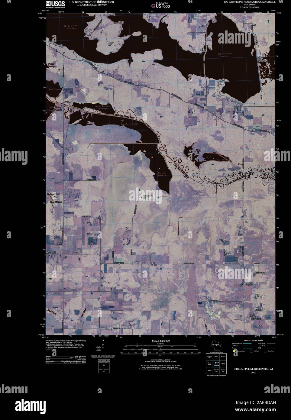 WI Big Eau Pleine Reservoir 20100715 TM Inverted Restoration Stock