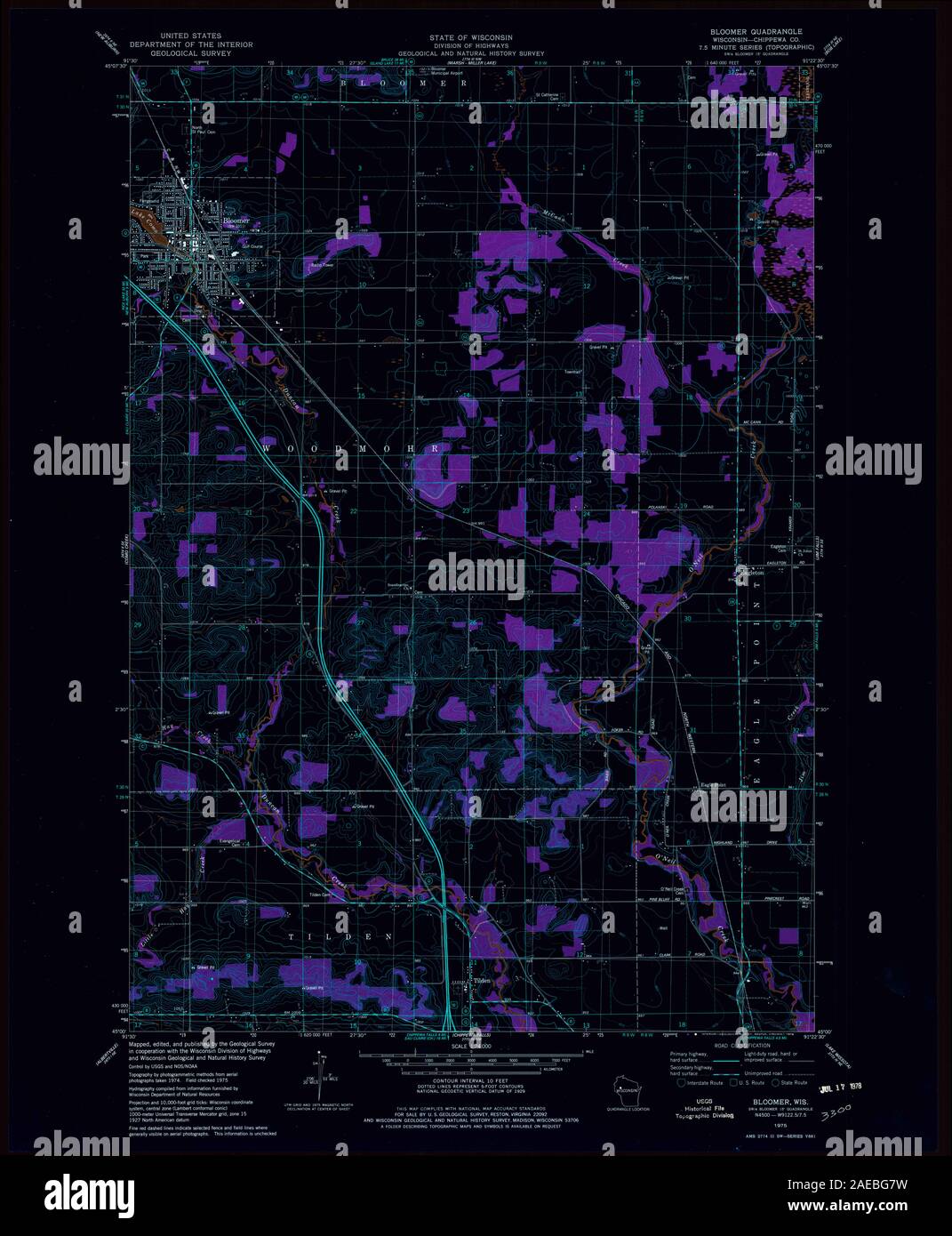 Map of bloomer hires stock photography and images Alamy