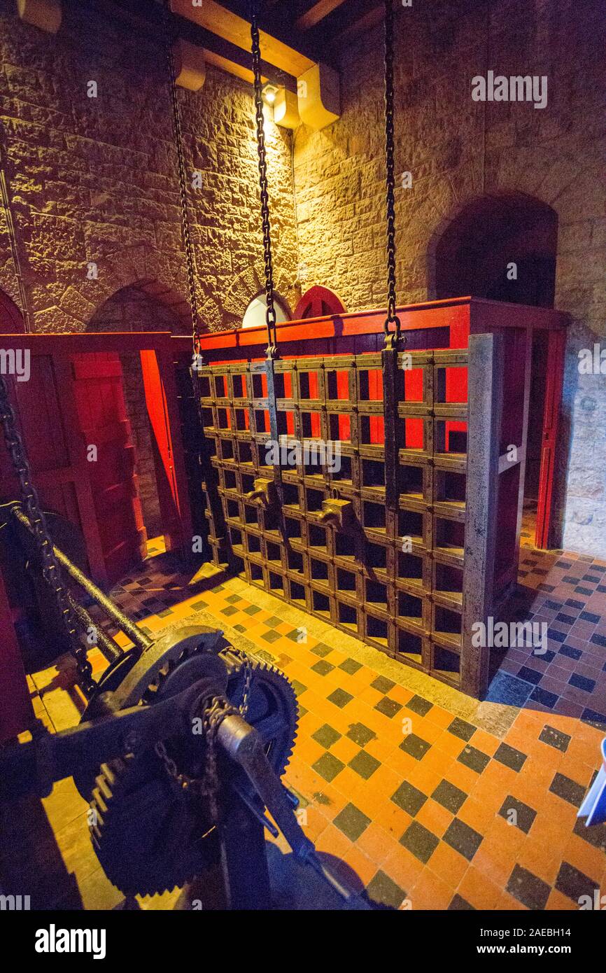 The Winch Room contains the mechanism for raising and lowering the