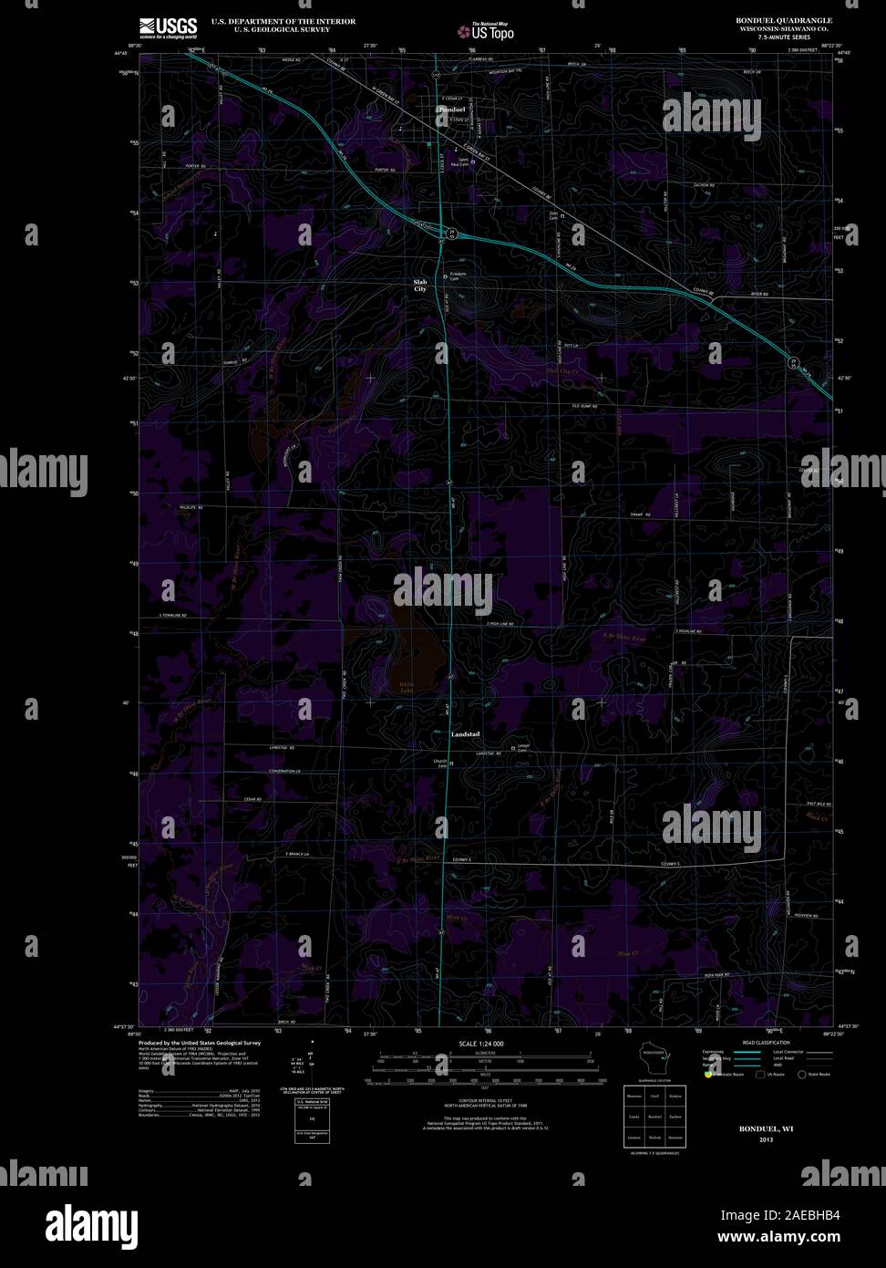 Map of bonduel hires stock photography and images Alamy