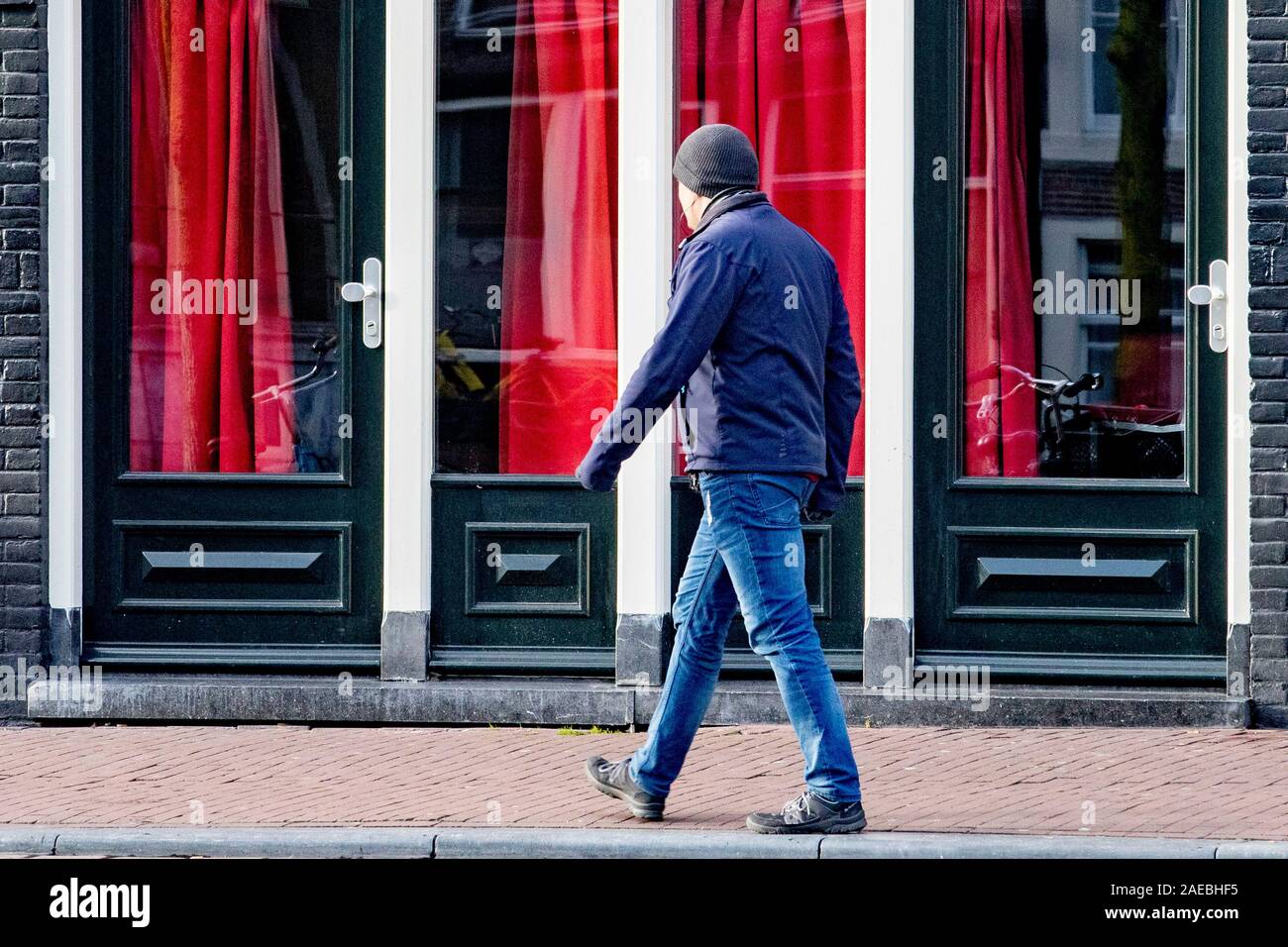 Amsterdam, Netherlands. 08th Dec, 2019. AMSTERDAM, De Wallen, 08-12-2019,  Window prostitution in The red light district in of Amsterdam. Credit: Pro  Shots/Alamy Live News Stock Photo - Alamy