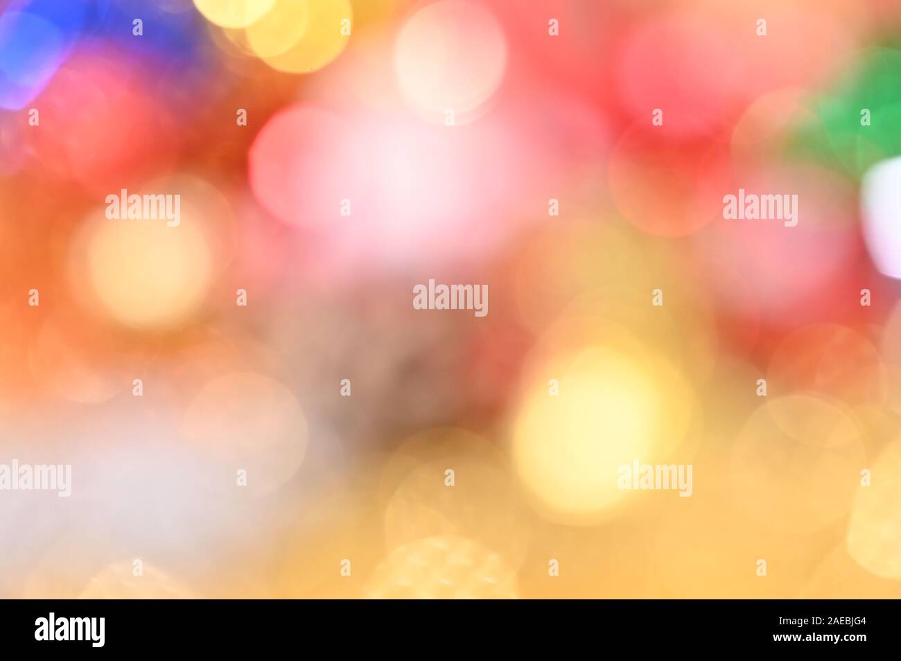 christmas light colorful red yellow green blue defocused bokeh light decorative background Stock Photo