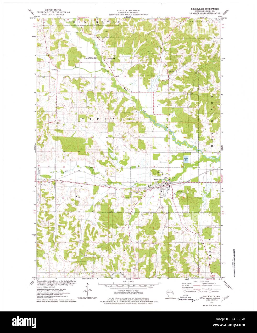 WI Boyceville 800314 1975 24000 Restoration Stock Photo Alamy