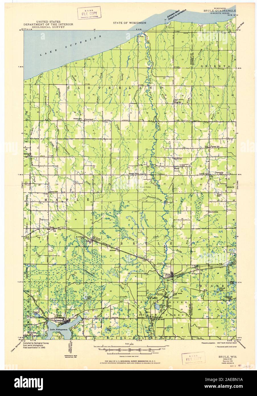 WI Brule 801436 1947 48000 Restoration Stock Photo Alamy