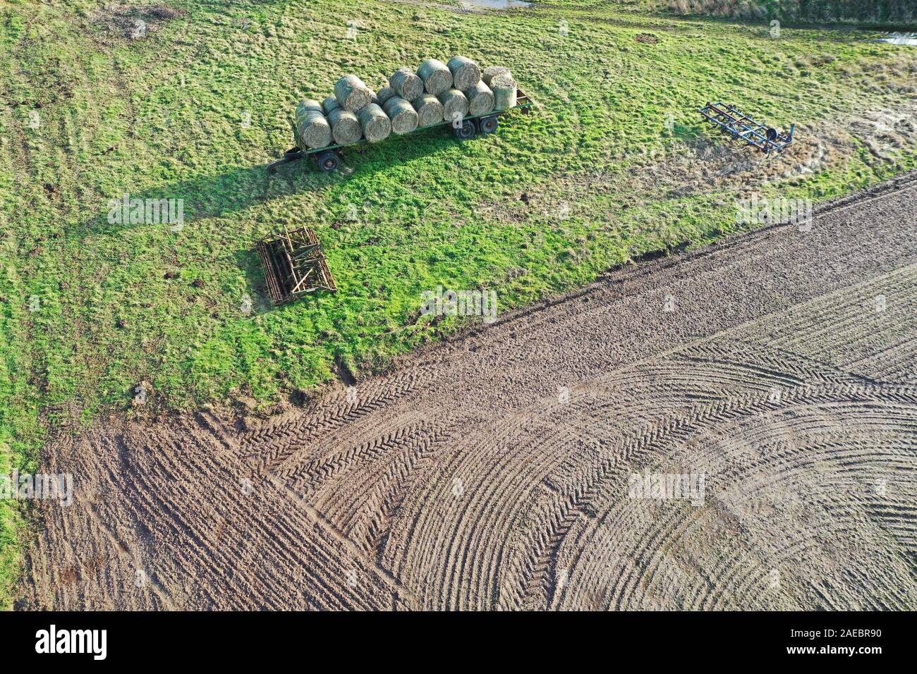Farmland Images in Norfolk UK. Stock Photo