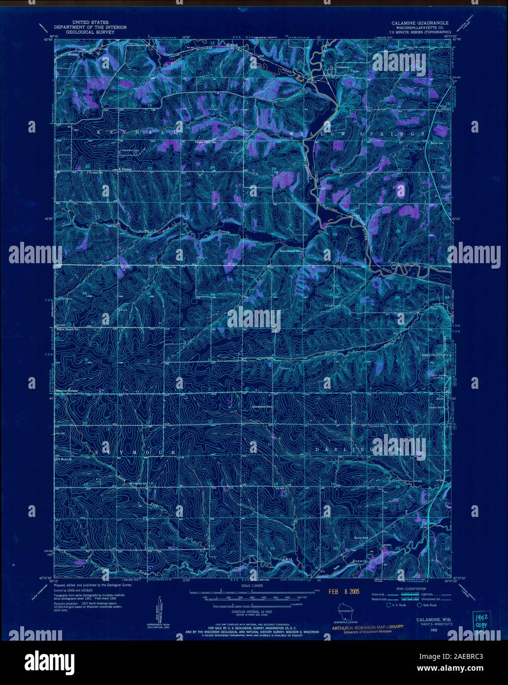WI Calamine 500232 1952 24000 Inverted Restoration Stock Photo - Alamy