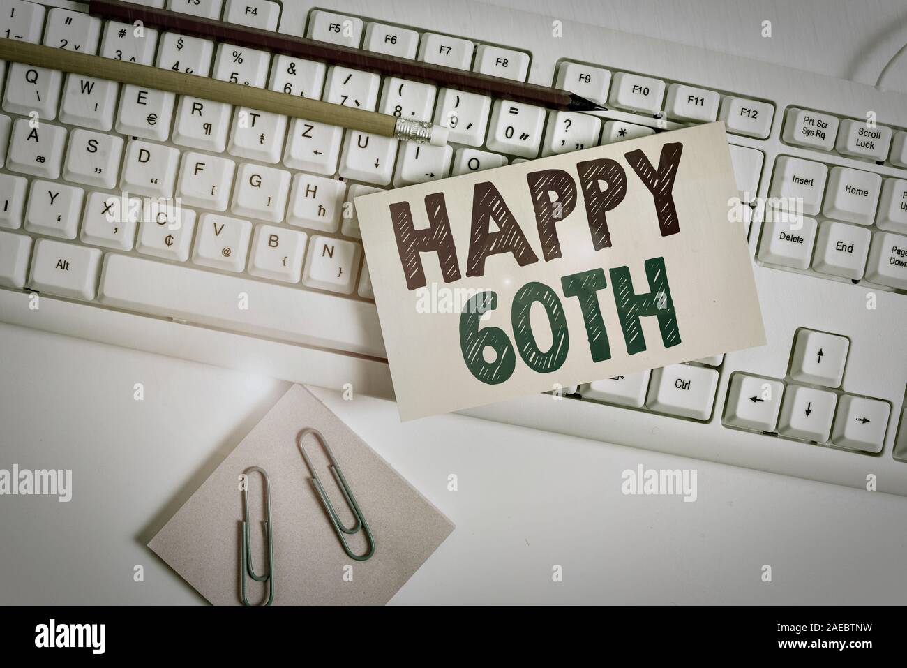 Conceptual hand writing showing Happy 60Th. Concept meaning a joyful ...