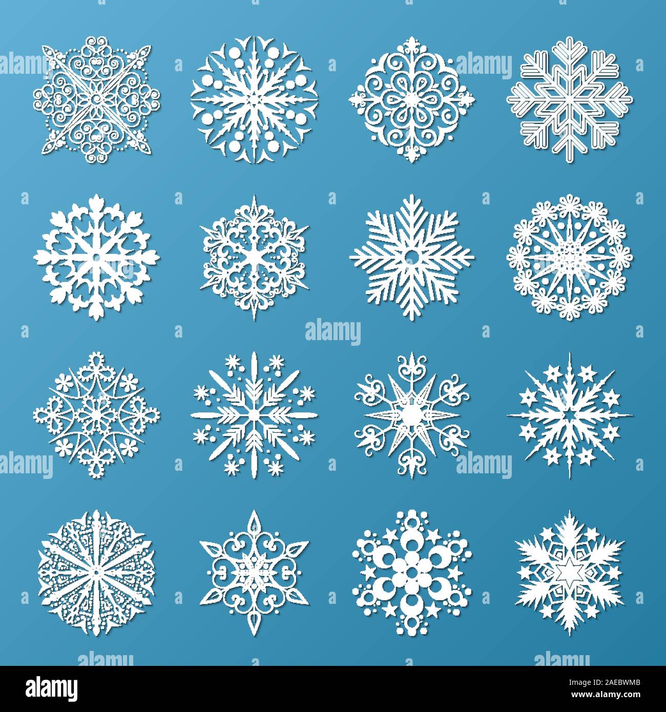Vector snowflake icons set Stock Vector Image & Art - Alamy