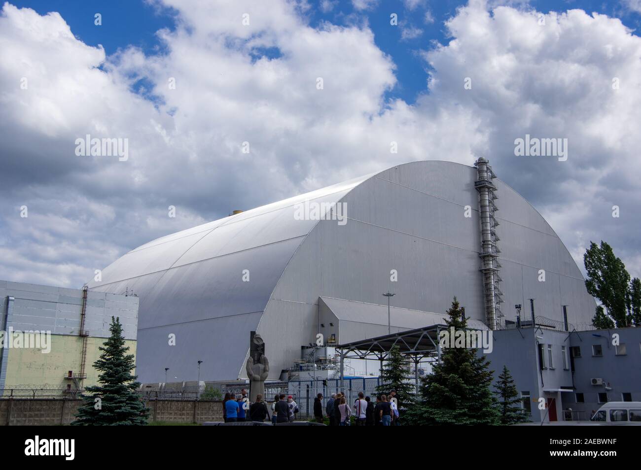 Chernobyl New Safe Confinement close view Stock Photo