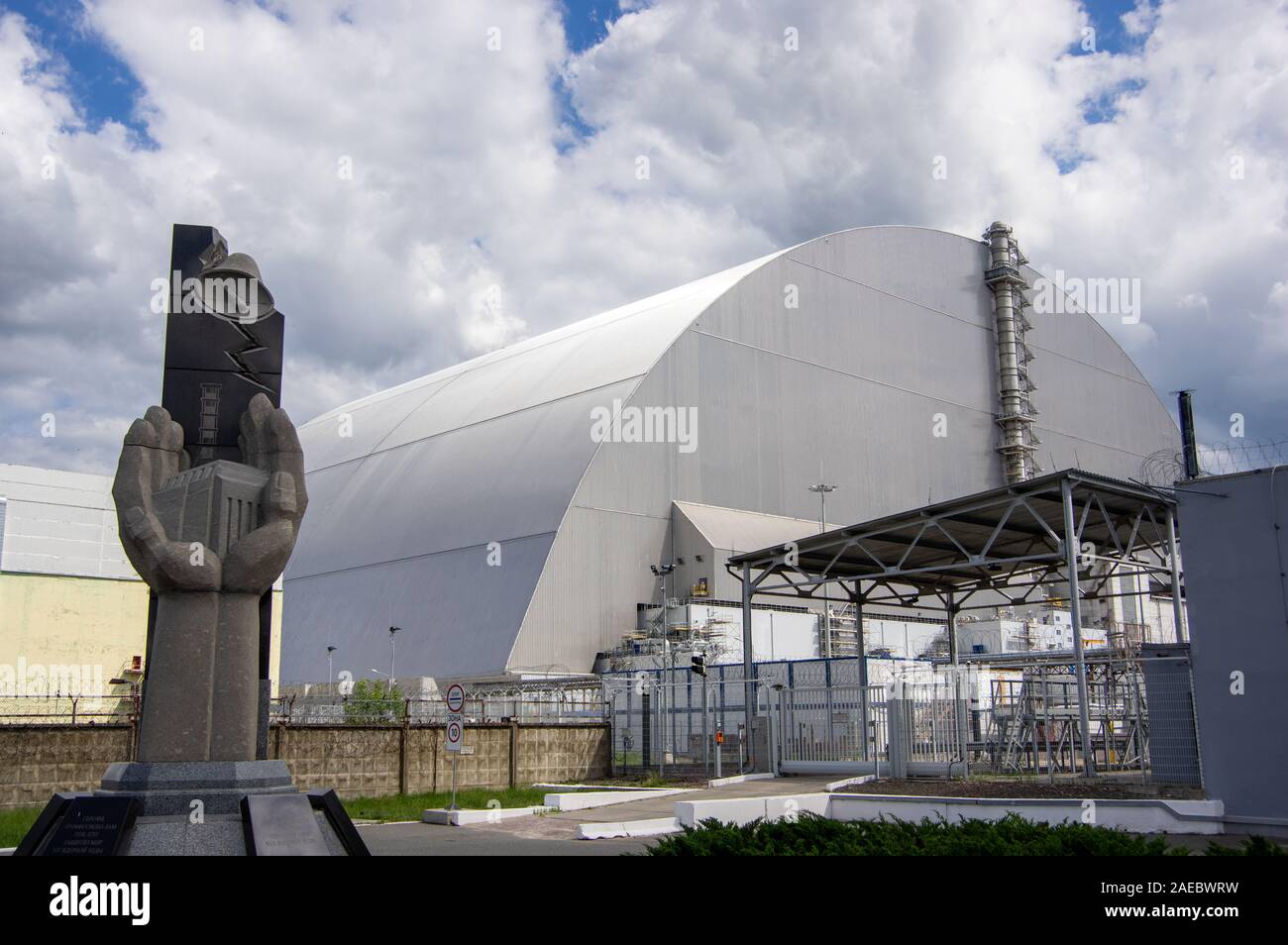 Chernobyl New Safe Confinement close view Stock Photo