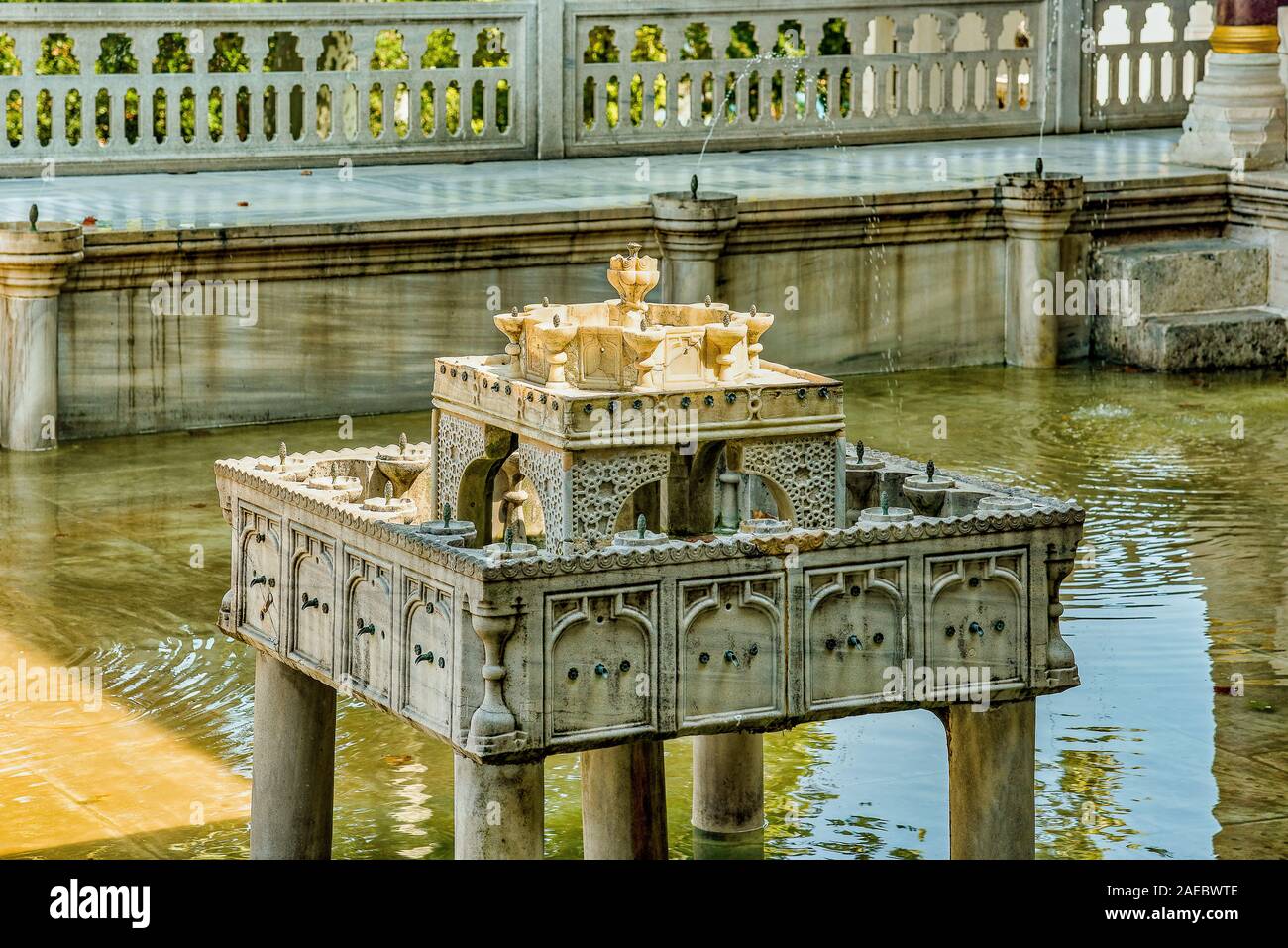 Ornate fountain, Topkapi Palace, Istanbul Stock Photo