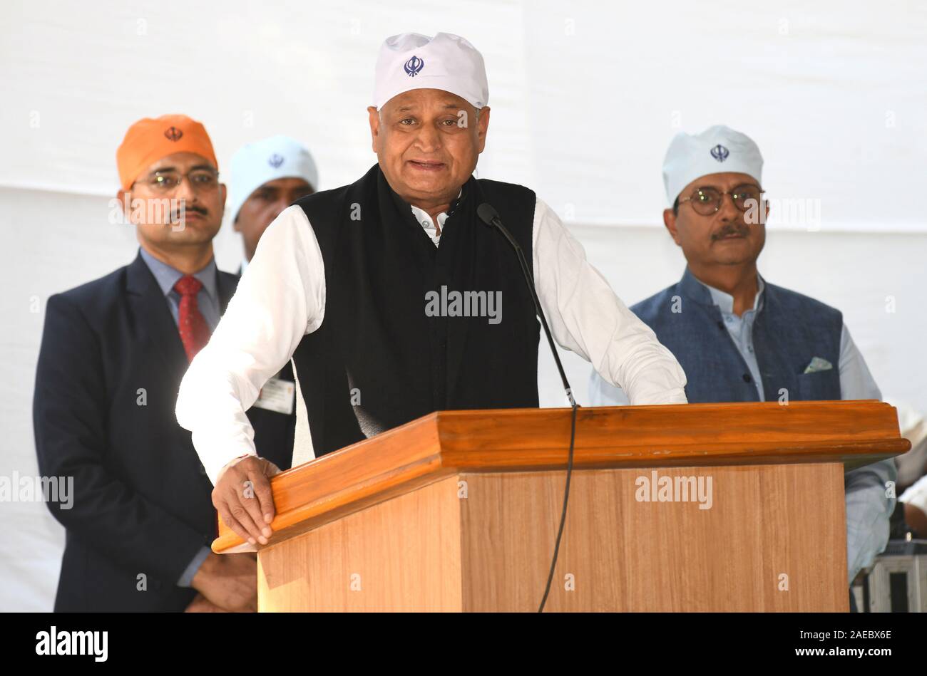 Rajasthan Chief Minister Ashok Gehlot addresses at a Shabad Kirtan held