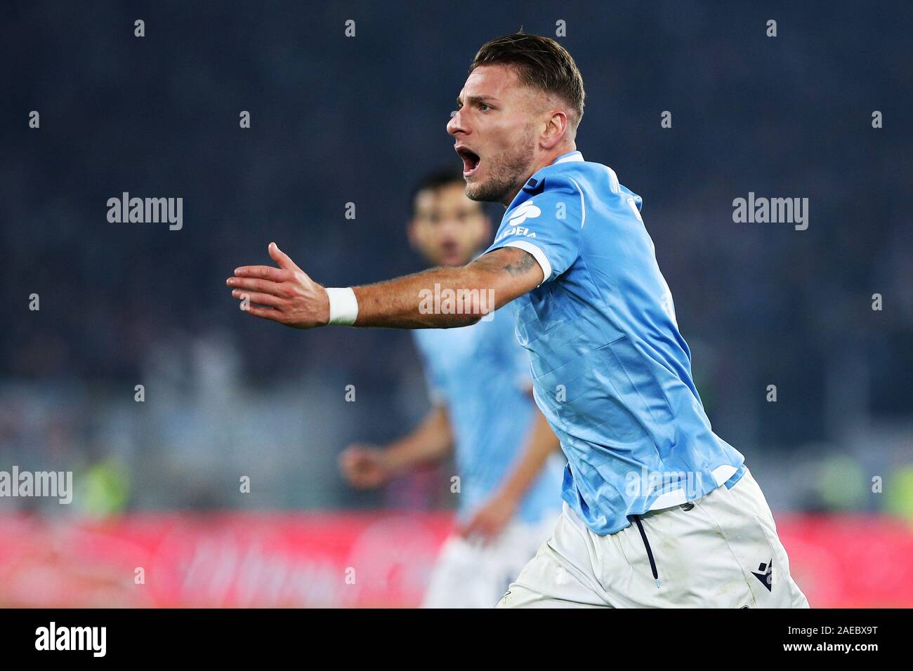 Ciro Immobile of Lazio reacts during the Italian championship Serie A football match between SS Lazio and Juventus on December 7, 2019 at Stadio Olimpico in Rome, Italy - Photo Federico Proietti/ESPA-Images Stock Photo