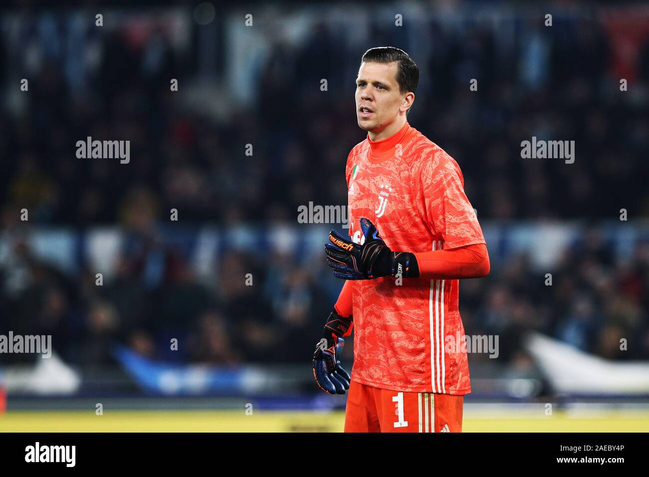 Wojciech Szczesny of Juventus gestures during the Italian championship Serie A football match between SS Lazio and Juventus on December 7, 2019 at Stadio Olimpico in Rome, Italy - Photo Federico Proietti/ESPA-Images Stock Photo