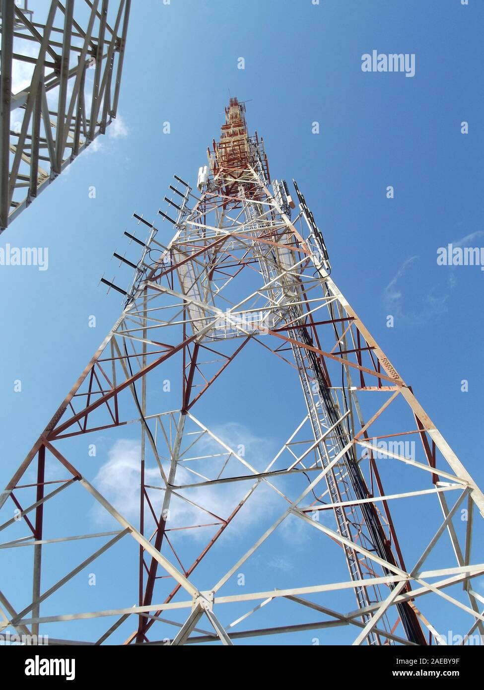 Radio mast on Crete, Greece Stock Photo Alamy