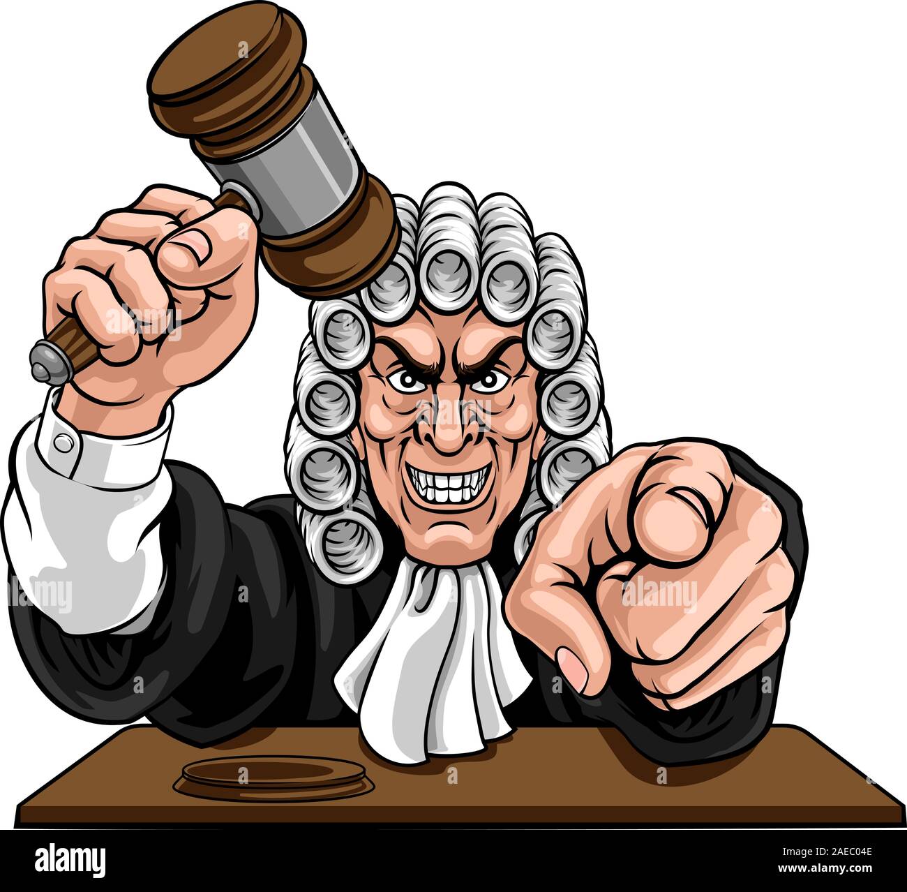 Judge Cartoon Character Stock Vector Image & Art - Alamy