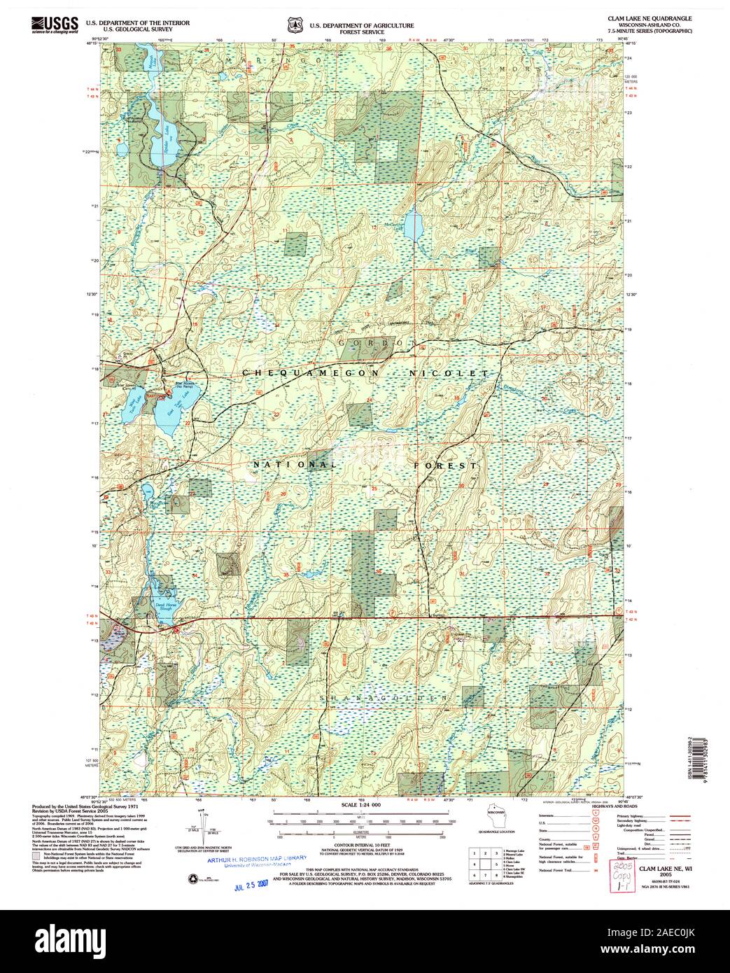 WI Clam Lake NE 700090 2005 24000 Restoration Stock Photo Alamy