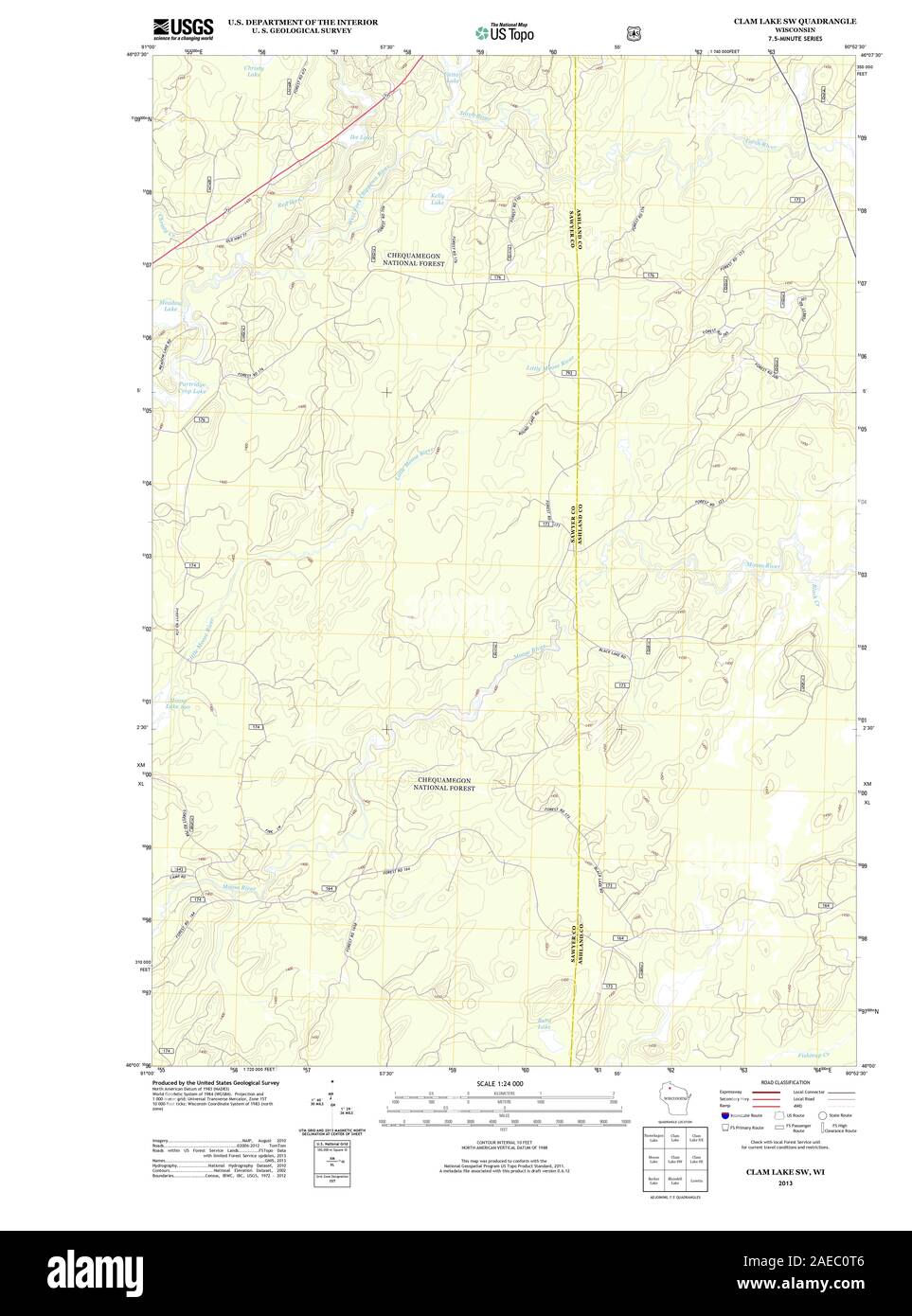 Clam lake map hires stock photography and images Alamy