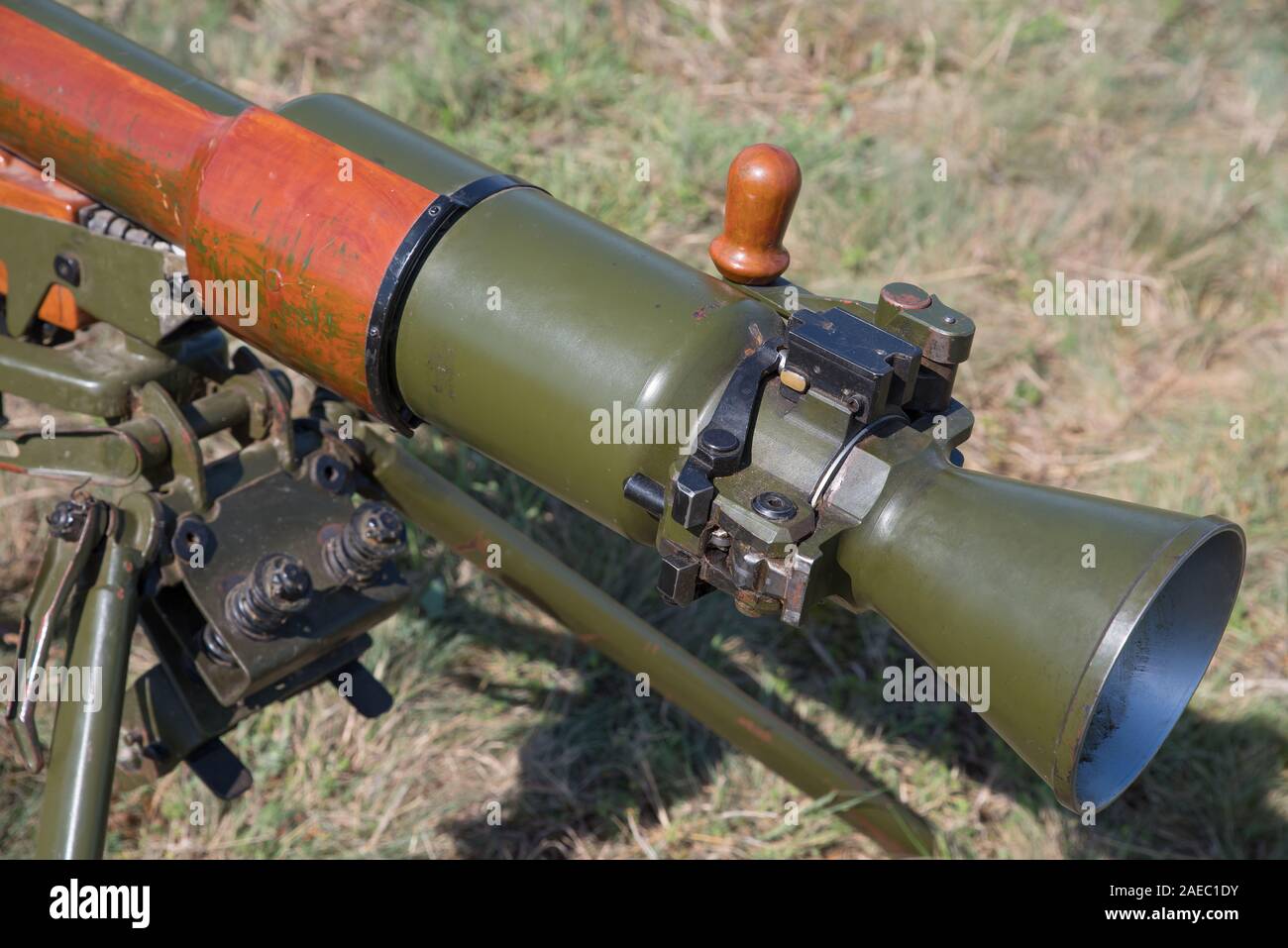 classical anti tank manually breech loaded smoothbore recoilless rifle Stock Photo
