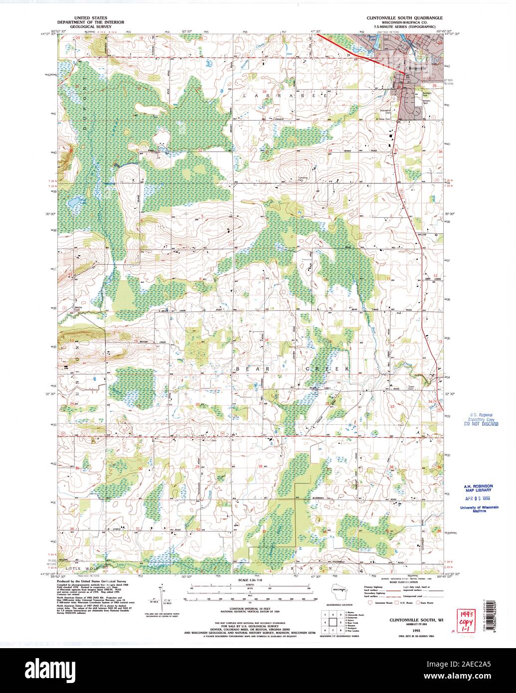 Map of clintonville hires stock photography and images Alamy
