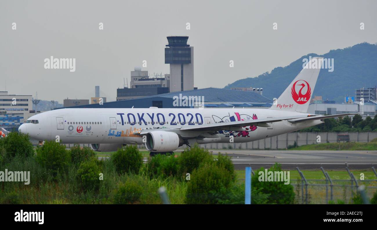 Osaka, Japan - Jun 26, 2019. JA773J Japan Airlines Boeing Osaka, Japan - Jun 26, 2019. JA773J Japan Airlines Boeing