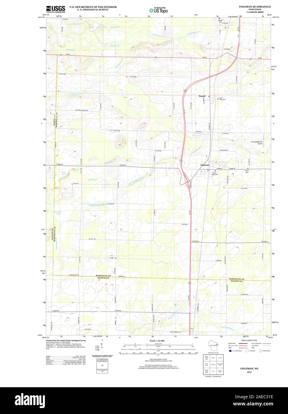 Map of coleman Cut Out Stock Images & Pictures Alamy