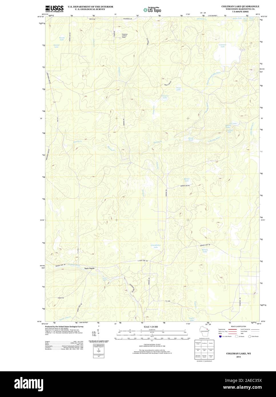 Map of coleman Cut Out Stock Images & Pictures Alamy
