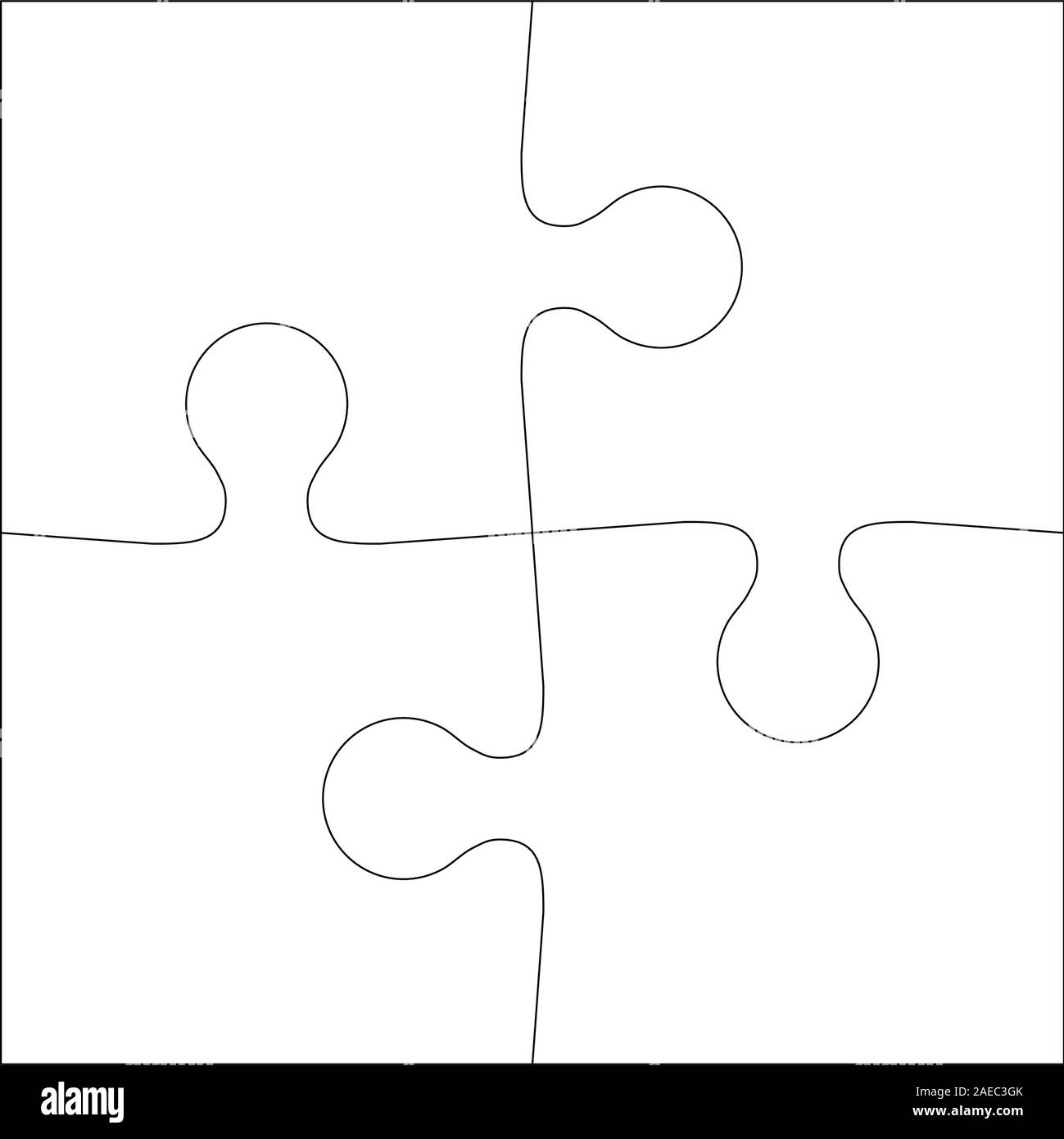 Background Vector Illustration jigsaw puzzle of four pieces Stock Vector  Image & Art - Alamy