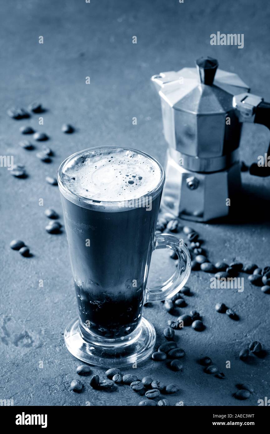 Coffee espresso with sparkling water Stock Photo Alamy