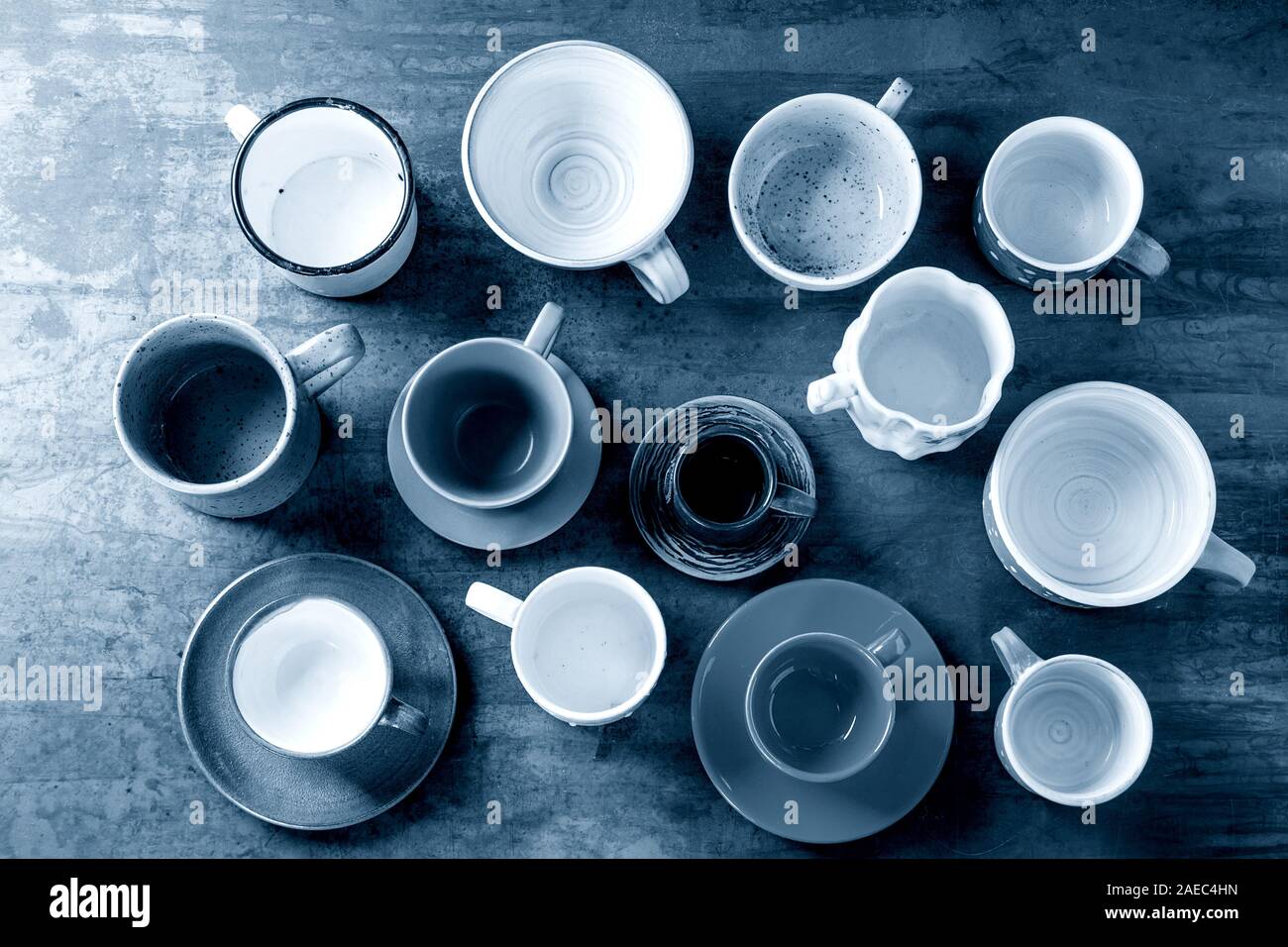Empty colorful plates collection Stock Photo - Alamy