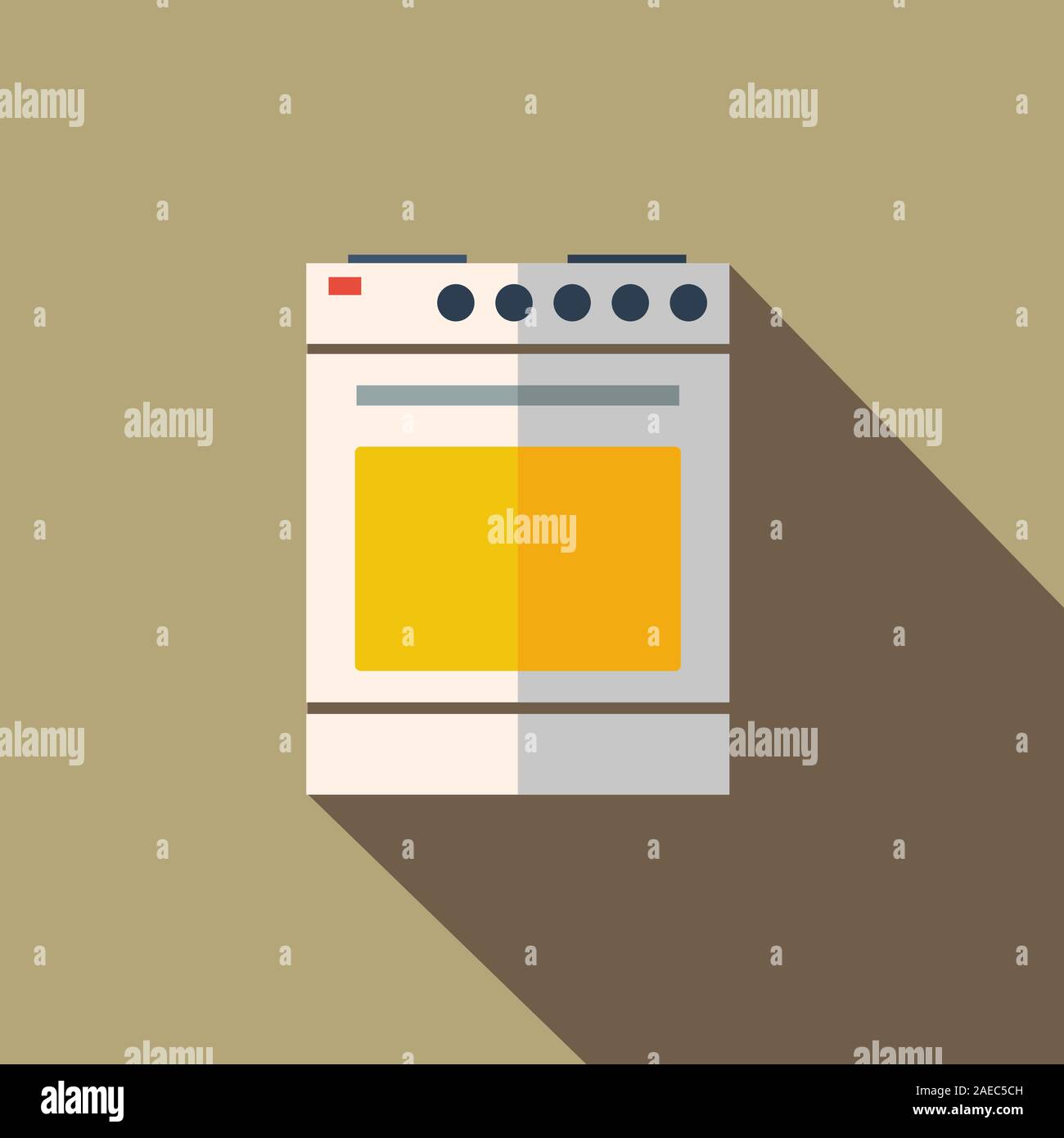 Modern flat design concept icon kitchen stove oven. Vector illustration ...