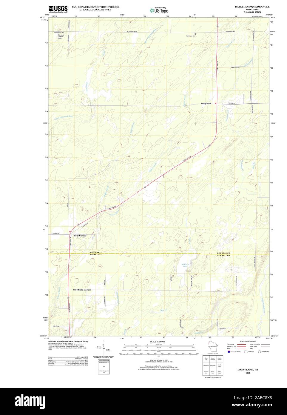 Map of dairyland hires stock photography and images Alamy