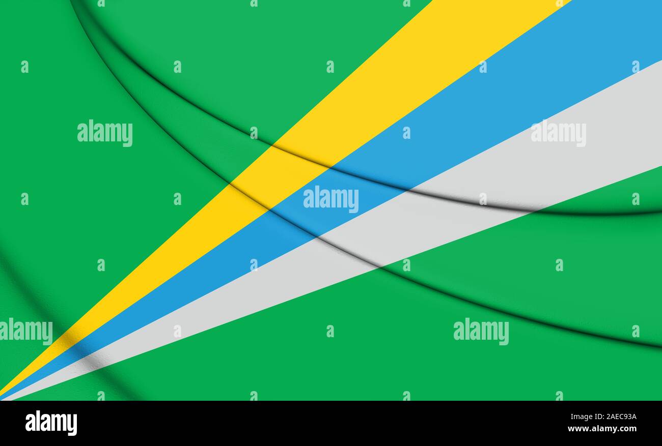 3D Flag of Bowling Green (Kentucky), USA. 3D Illustration Stock Photo