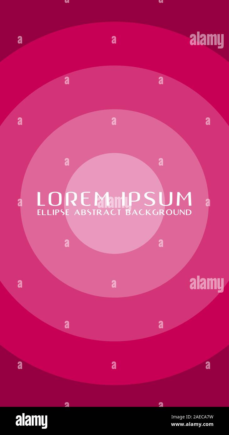 Colorful Ellipse Background Design Concept, Abstract Background Design Template, Red Pink Purple Violet Gradation, Gradient, Rounded Shape, 9:16 Stock Vector