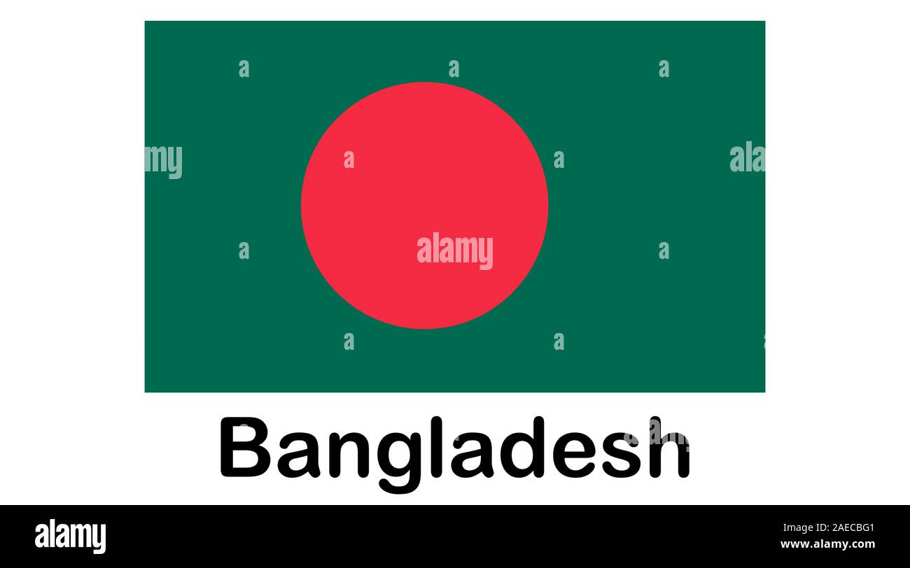 Bangladesh flag, official colors and proportion correctly. National ...