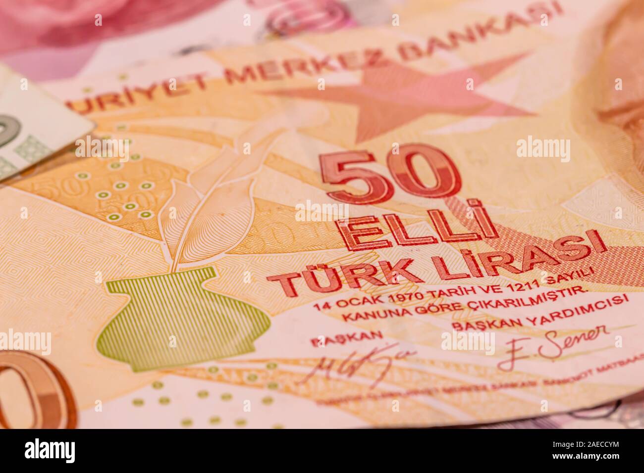 A composition of Turkish lira TL. TRY banknotes providing great options ...