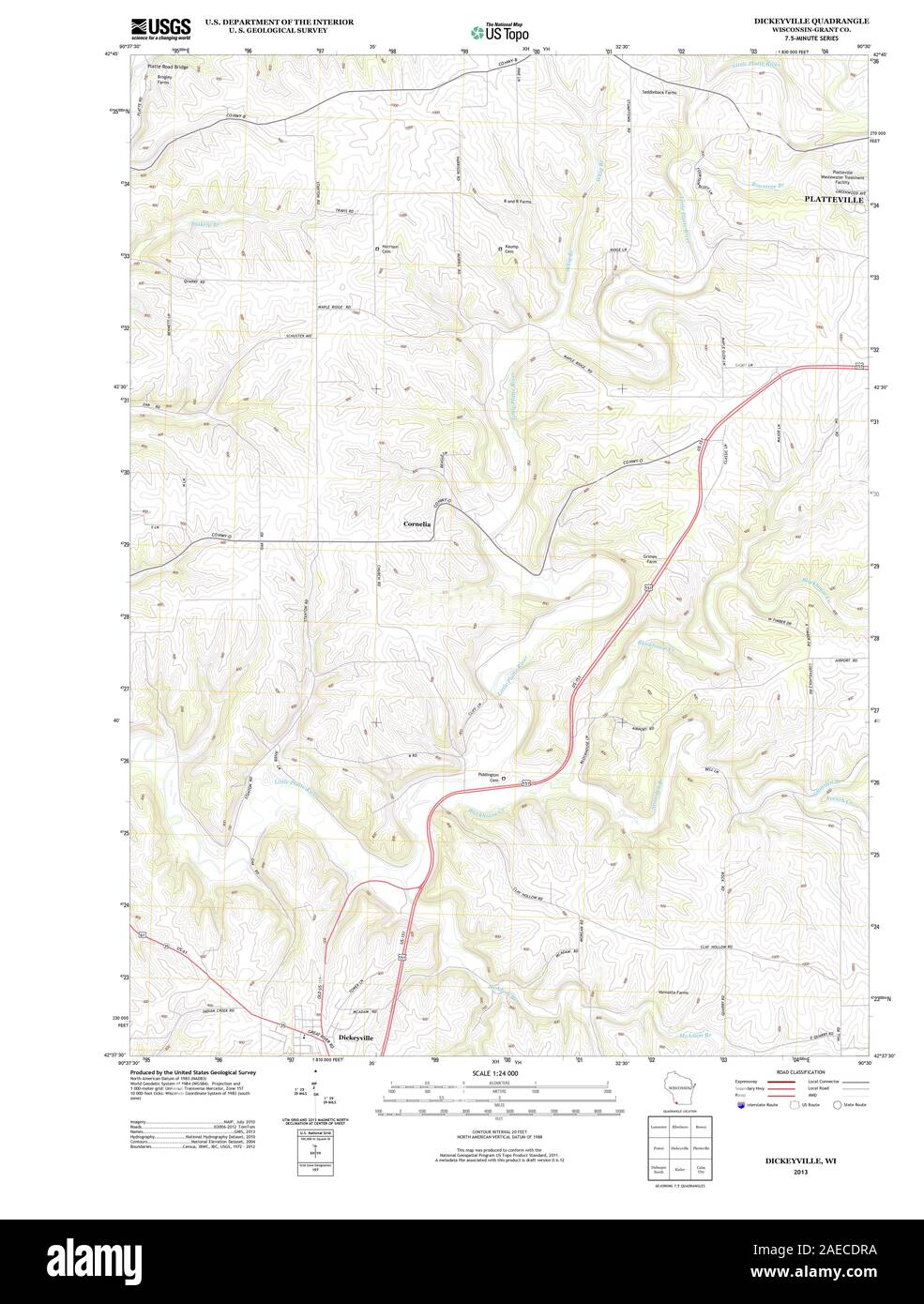Map of dickeyville Cut Out Stock Images & Pictures Alamy