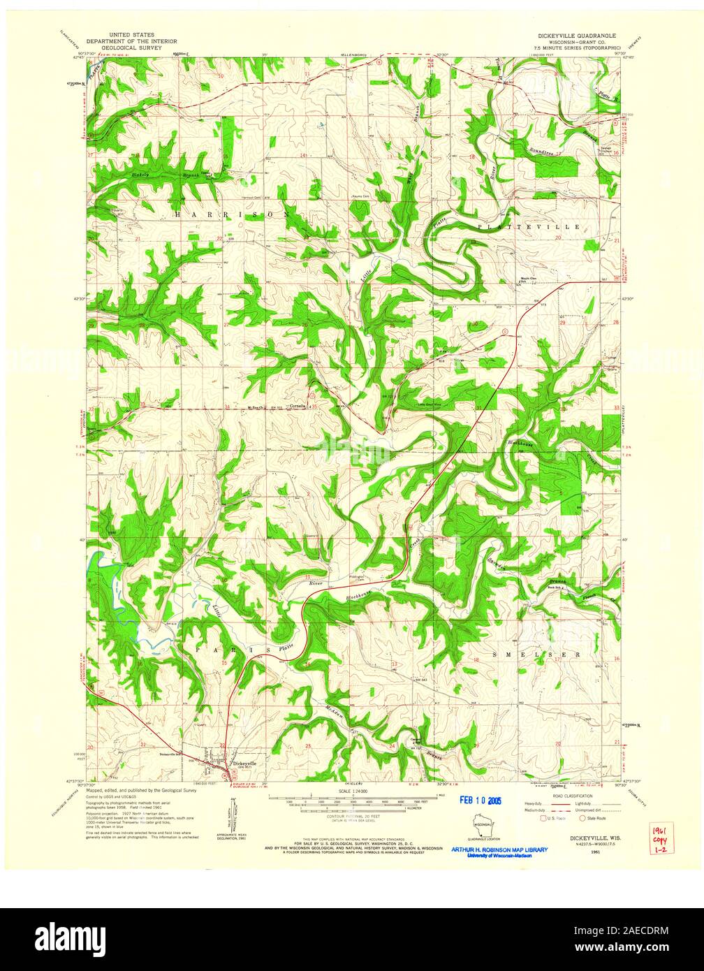 Dickeyville map hires stock photography and images Alamy